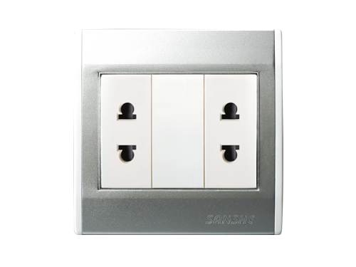Graceful and luxurious two-position two-pole oblate dual-purpose socket
